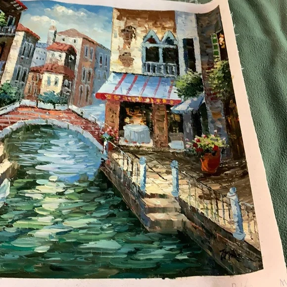 Original, hand painted oil painting.  Painting 24x20. Canvas 26.5x23.25. - Picture 4 of 4